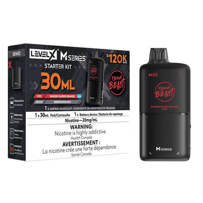 Flavour Beast LEVEL X M 30mL Starter Kit - Bangin' Blood Orange Iced