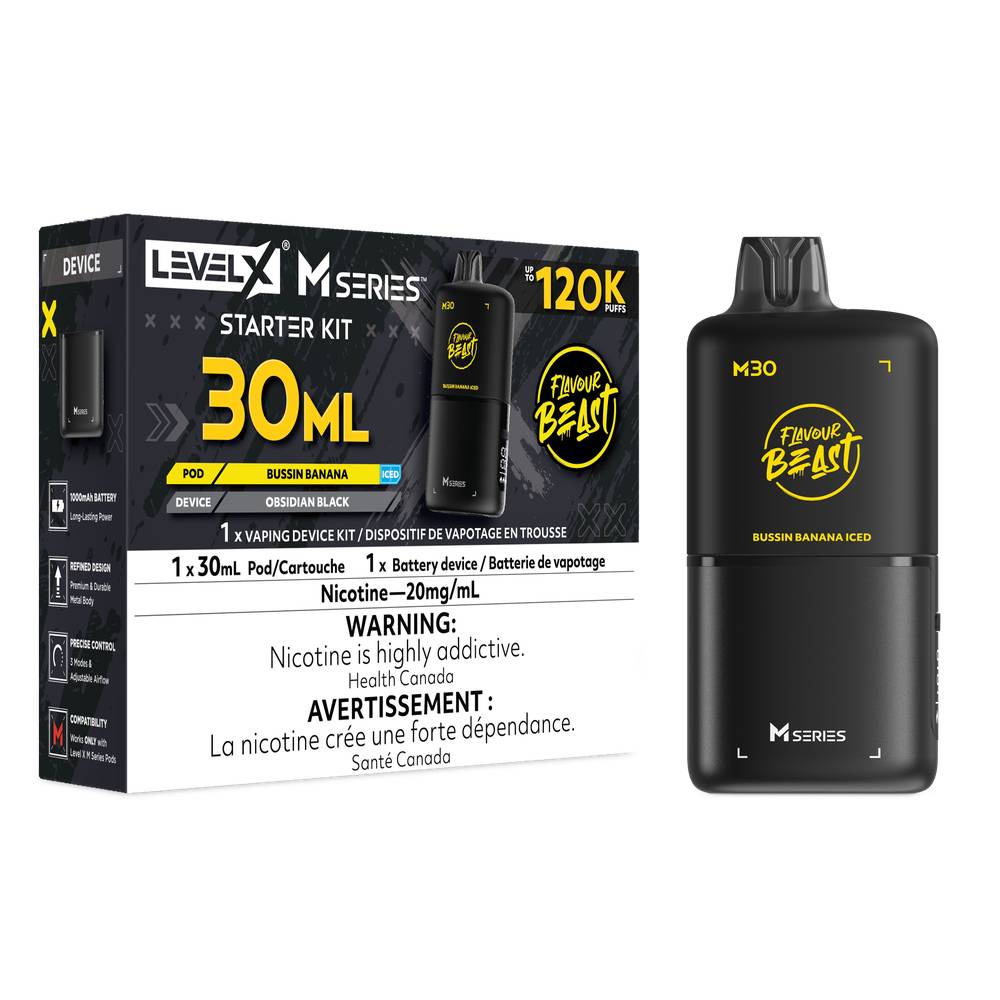 Flavour Beast LEVEL X M 30mL Starter Kit - Bussin Banana Iced