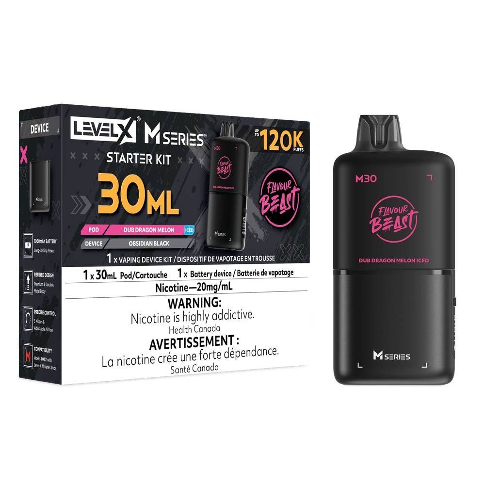 Flavour Beast LEVEL X M 30mL Starter Kit - Dub Dragon Melon Iced