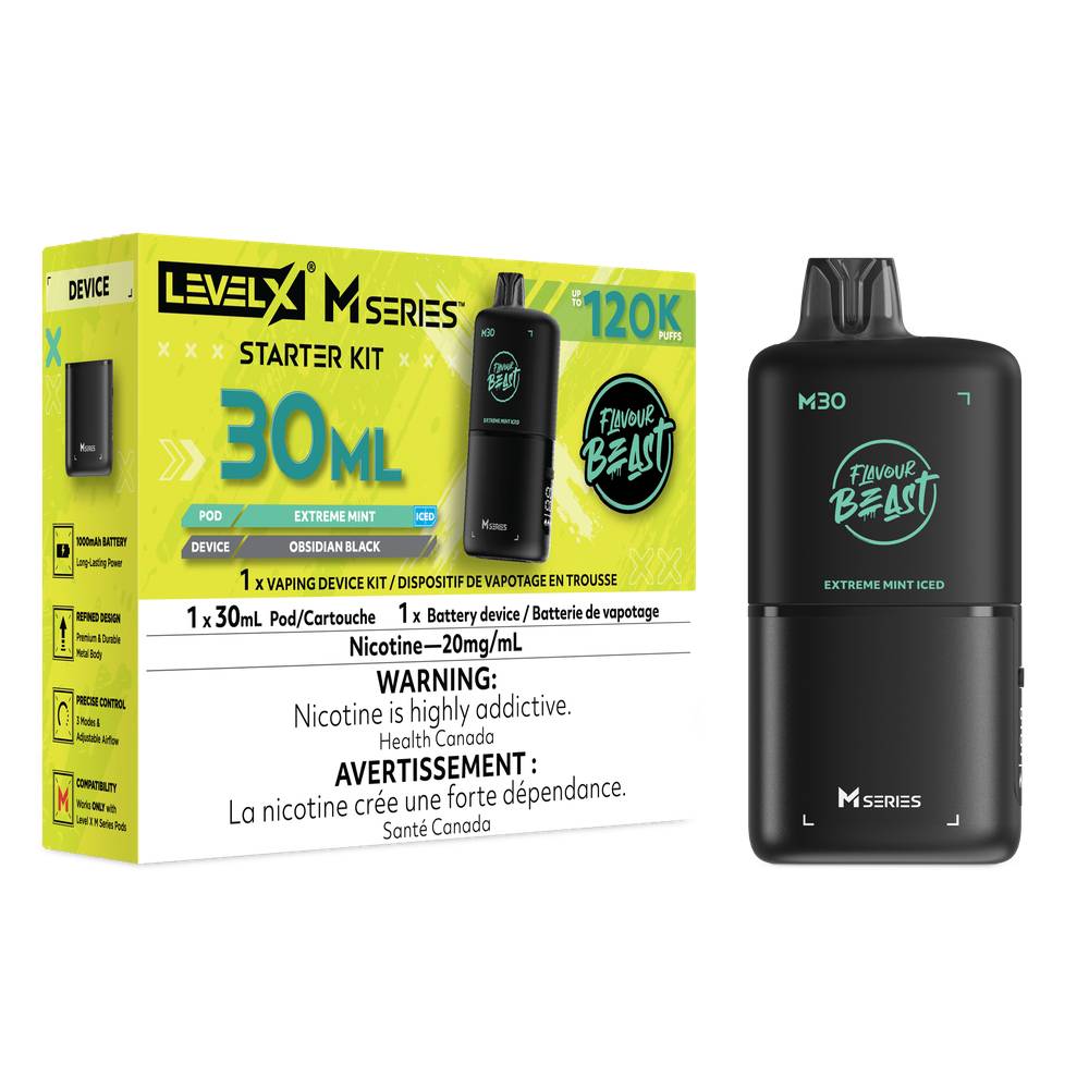 Flavour Beast LEVEL X M 30mL Starter Kit - Extreme Mint Iced