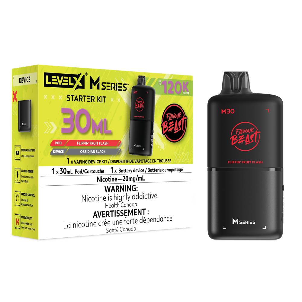 Flavour Beast LEVEL X M 30mL Starter Kit - Flippin' Fruit Flash
