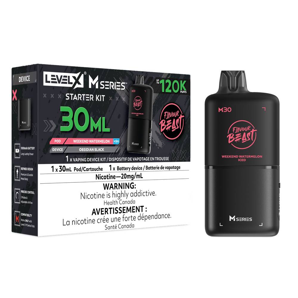 Flavour Beast LEVEL X M 30mL Starter Kit - Weekend Watermelon Iced