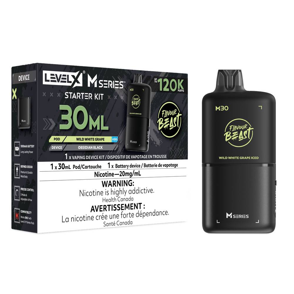 Flavour Beast LEVEL X M 30mL Starter Kit - Wild White Grape Iced