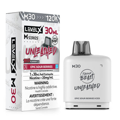 Level X M Series Flavour Beast Unleashed 30mL 120K Pod - Epic Sour Berries Iced