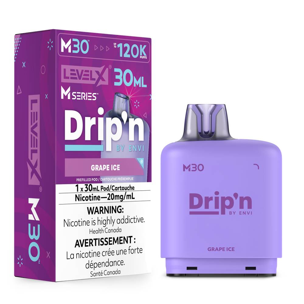 Level X M Series Drip'n 120K Pod 30mL - Grape Ice