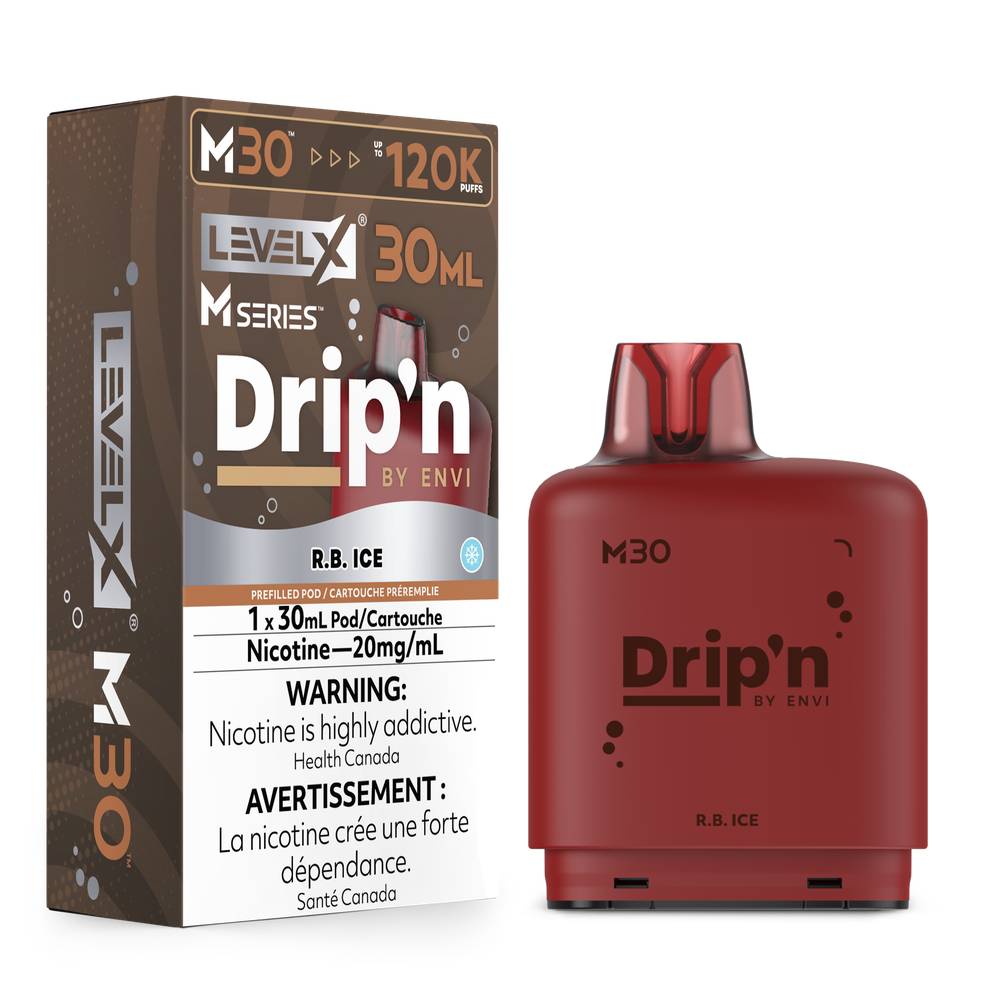 Level X M Series Drip'n 120K Pod 30mL - R.B. Ice