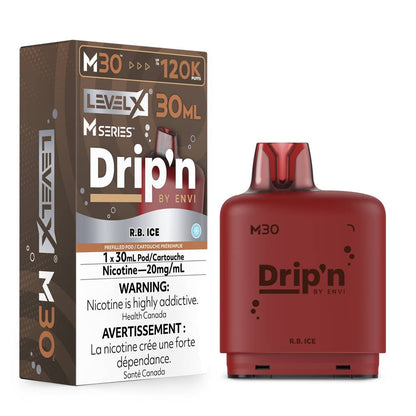 Level X M Series Drip'n 120K Pod 30mL - R.B. Ice