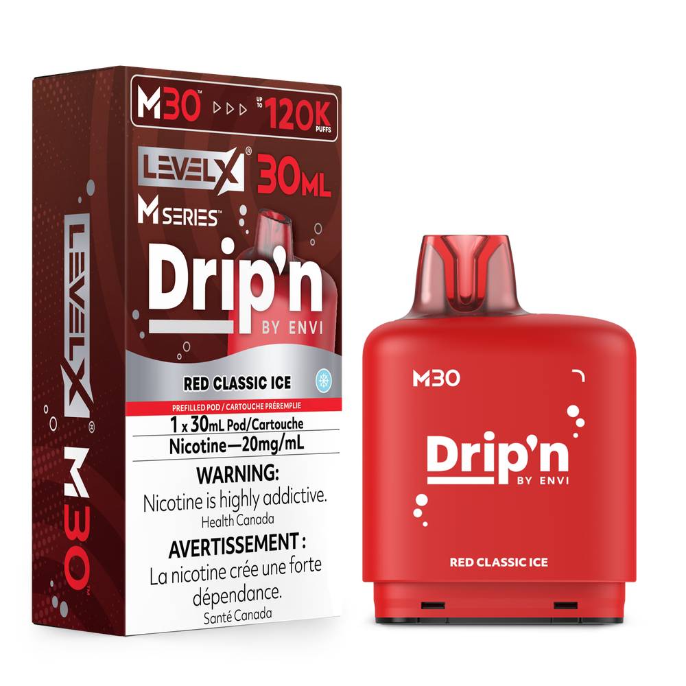 Level X M Series Drip'n 120K Pod 30mL - Red Classic Ice