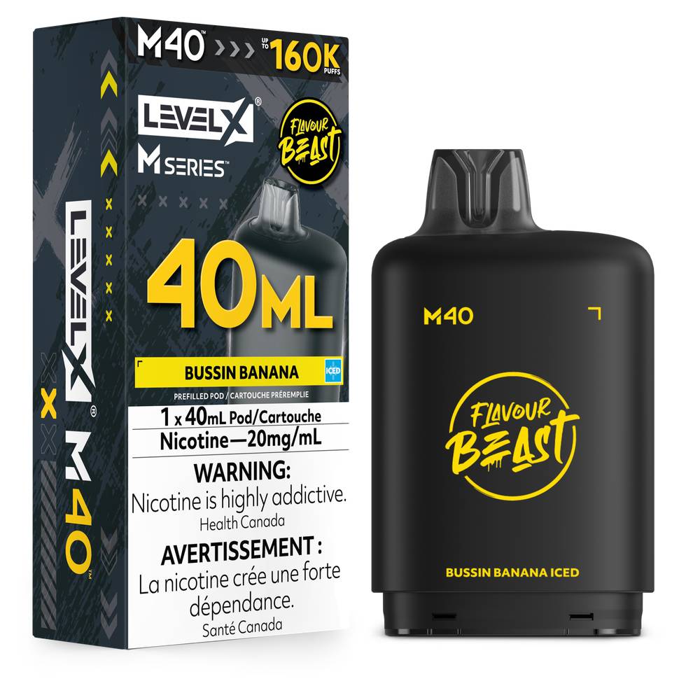 Flavour Beast LEVEL X M 40mL 160K Pod - Bussin Banana Iced