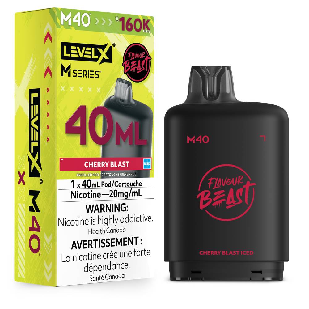 Flavour Beast LEVEL X M 40mL 160K Pod - Cherry Blast Iced