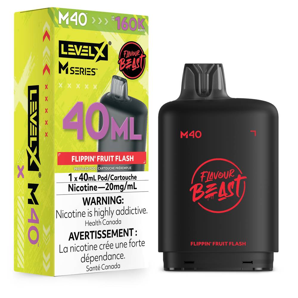 Flavour Beast LEVEL X M 40mL 160K Pod - Flippin' Fruit Flash