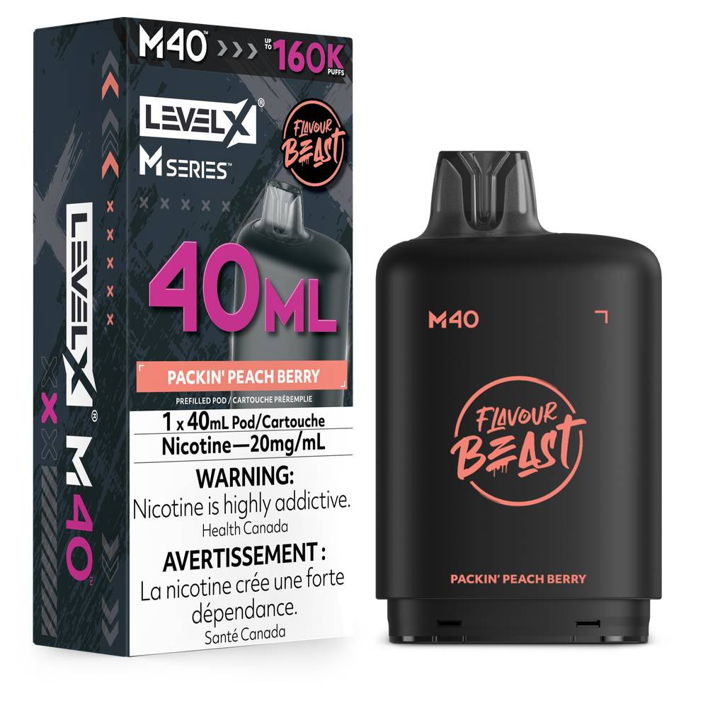 Flavour Beast LEVEL X M 40mL 160K Pod - Packin' Peach Berry