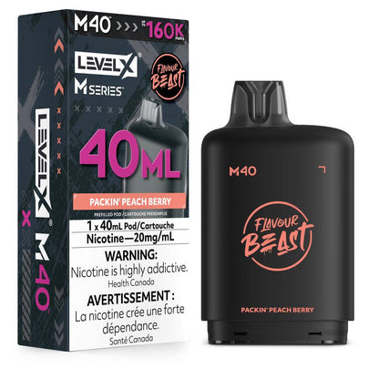 Flavour Beast LEVEL X M 40mL 160K Pod - Packin' Peach Berry