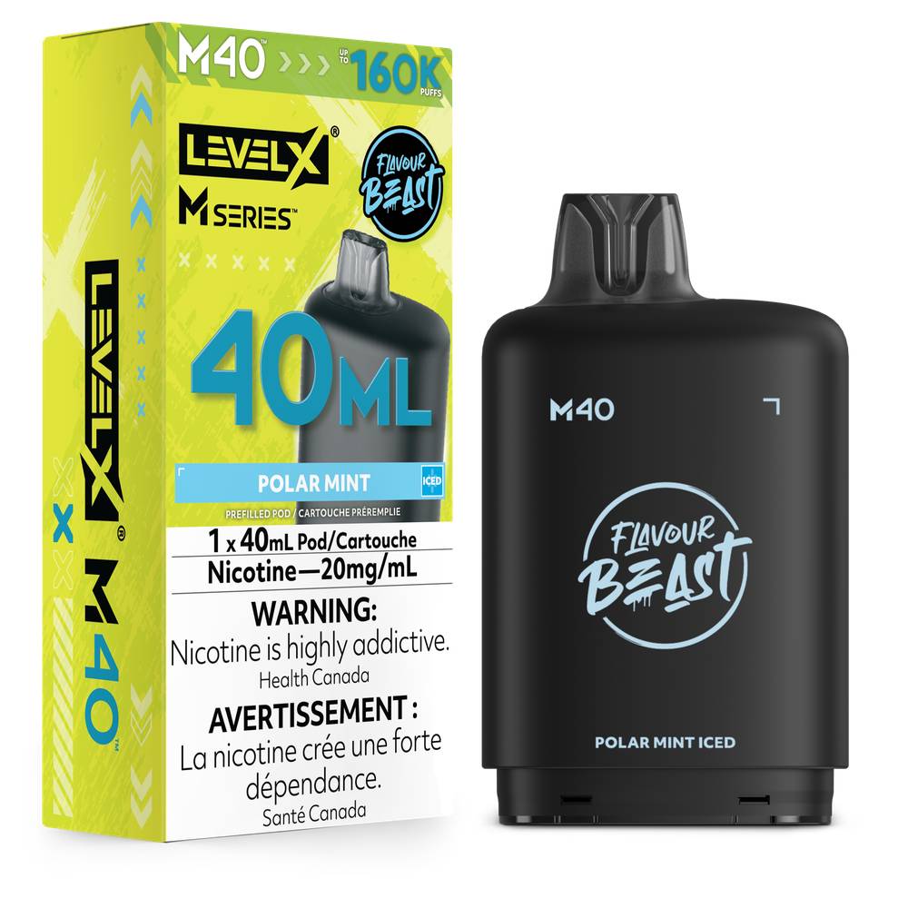 Flavour Beast LEVEL X M 40mL 160K Pod - Polar Mint Iced