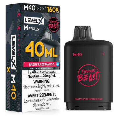 Flavour Beast LEVEL X M 40mL 160K Pod - Ragin' Razz Mango