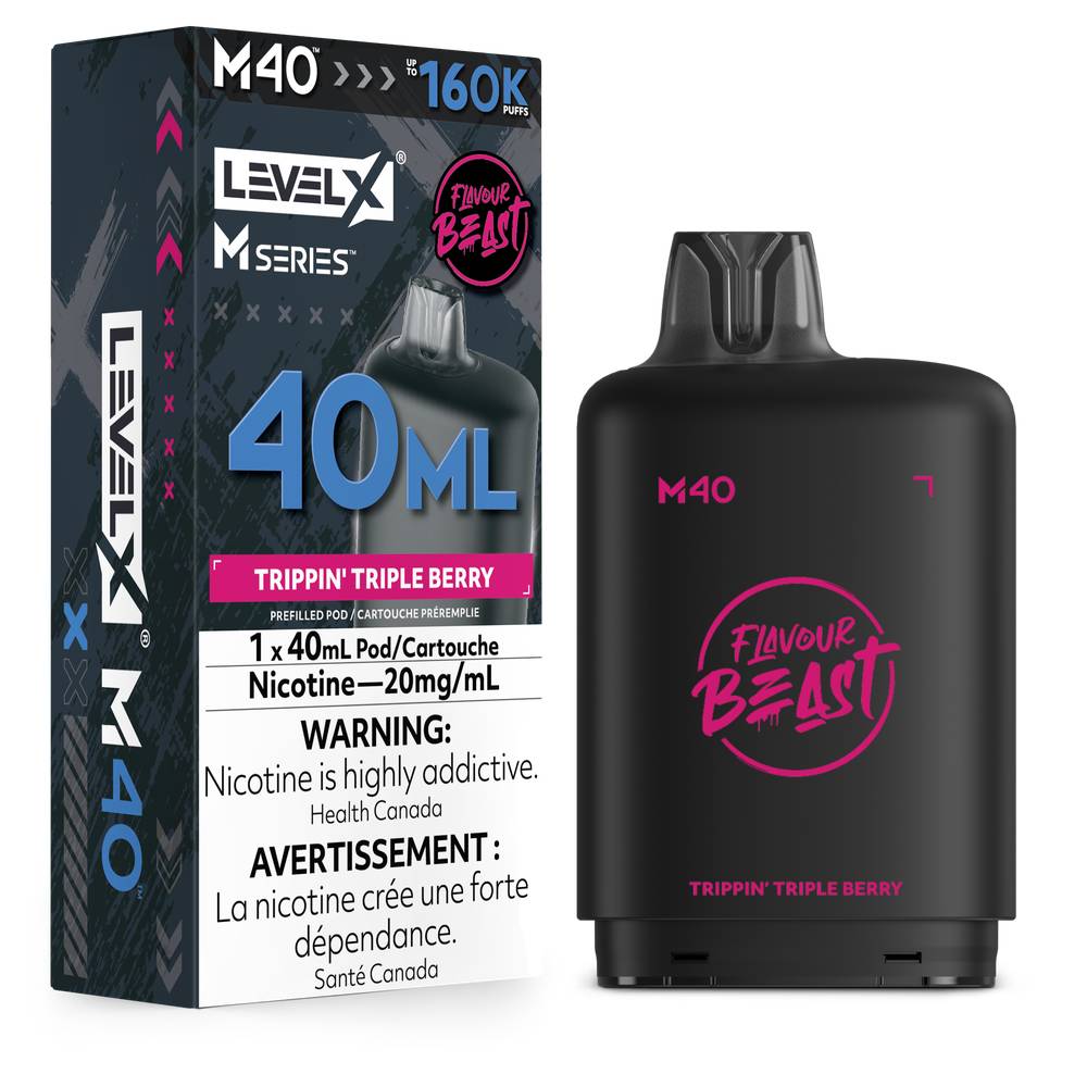 Flavour Beast LEVEL X M 40mL 160K Pod - Trippin' Triple Berry