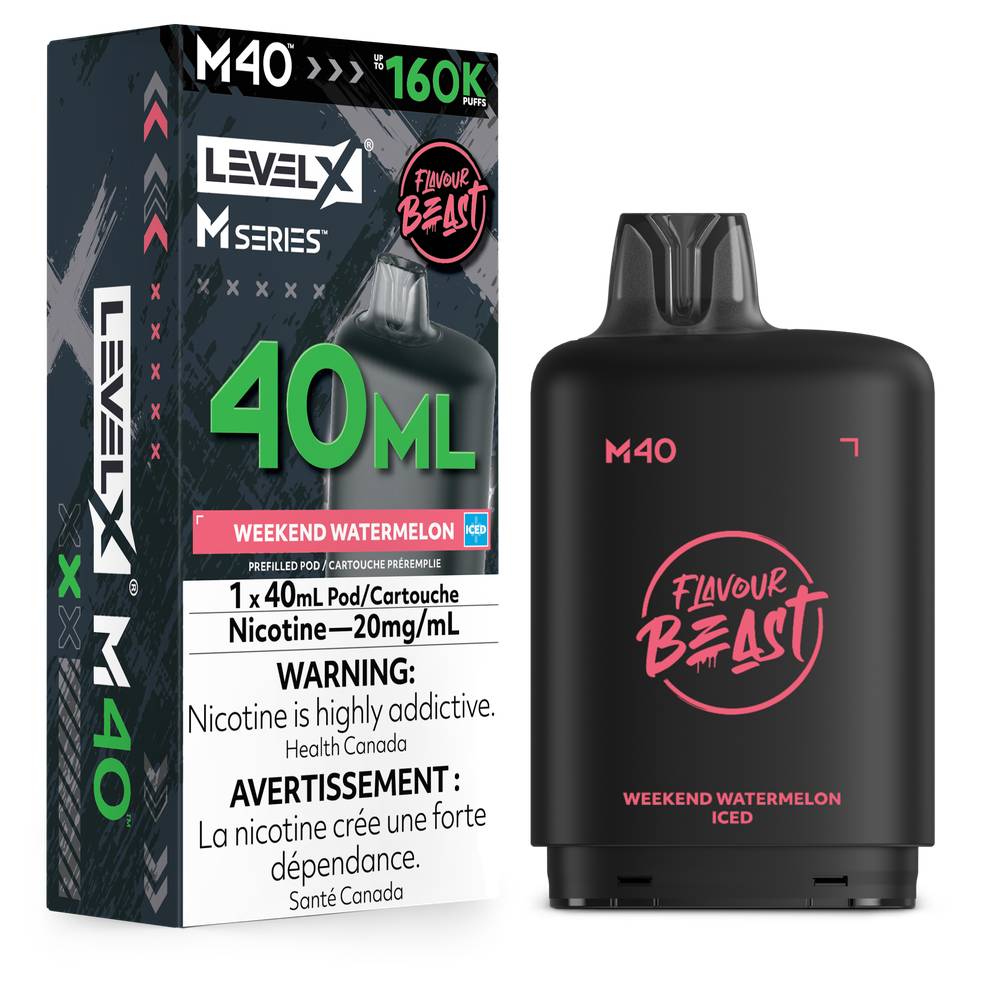 Flavour Beast LEVEL X M 40mL 160K Pod - Weekend Watermelon Iced