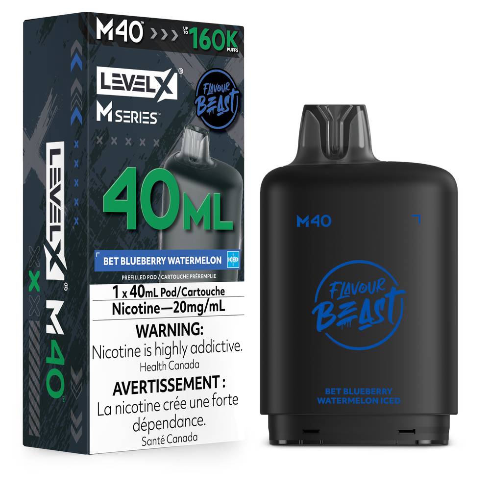 Flavour Beast LEVEL X M 40mL 160K Pod - Bet Blueberry Watermelon Iced