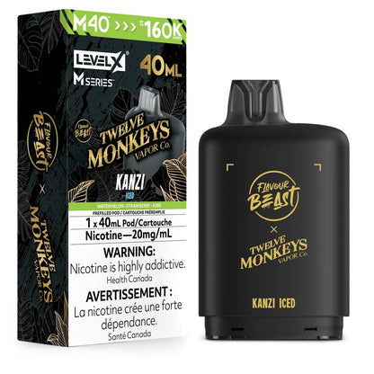 Flavour Beast LEVEL X M 40mL 160K Pod - Twelve Monkeys Kanzi Iced