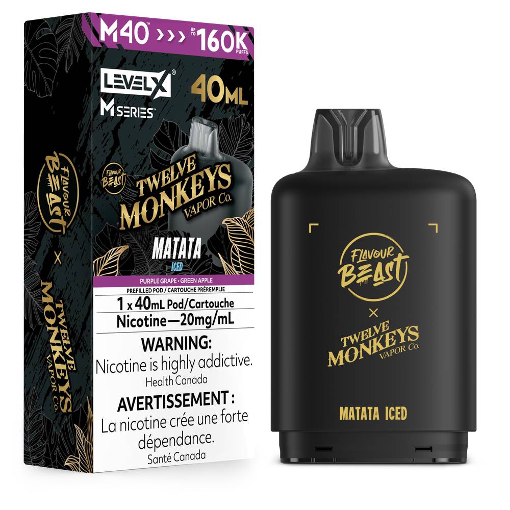 Flavour Beast LEVEL X M 40mL 160K Pod - Twelve Monkeys Matata Iced