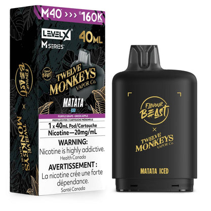 Flavour Beast LEVEL X M 40mL 160K Pod - Twelve Monkeys Matata Iced