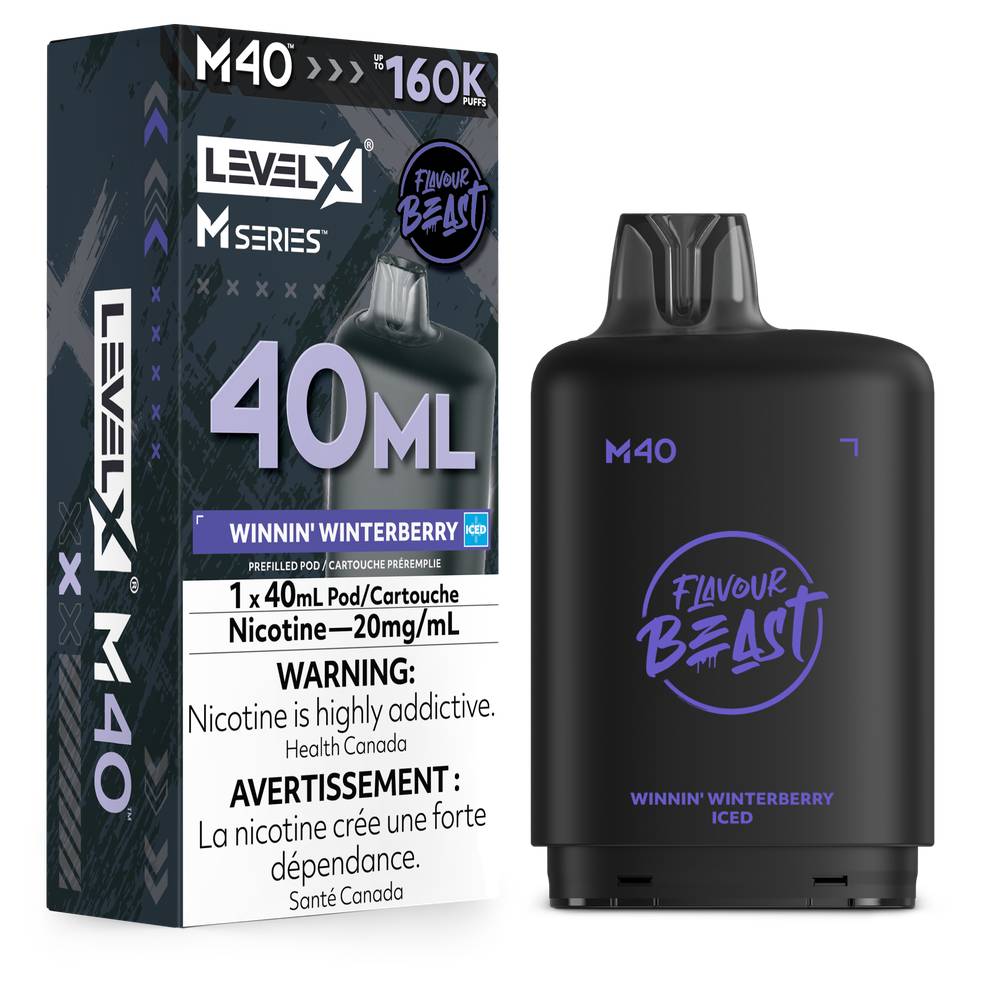 Flavour Beast LEVEL X M 40mL 160K Pod - Winnin' Winterberry Iced