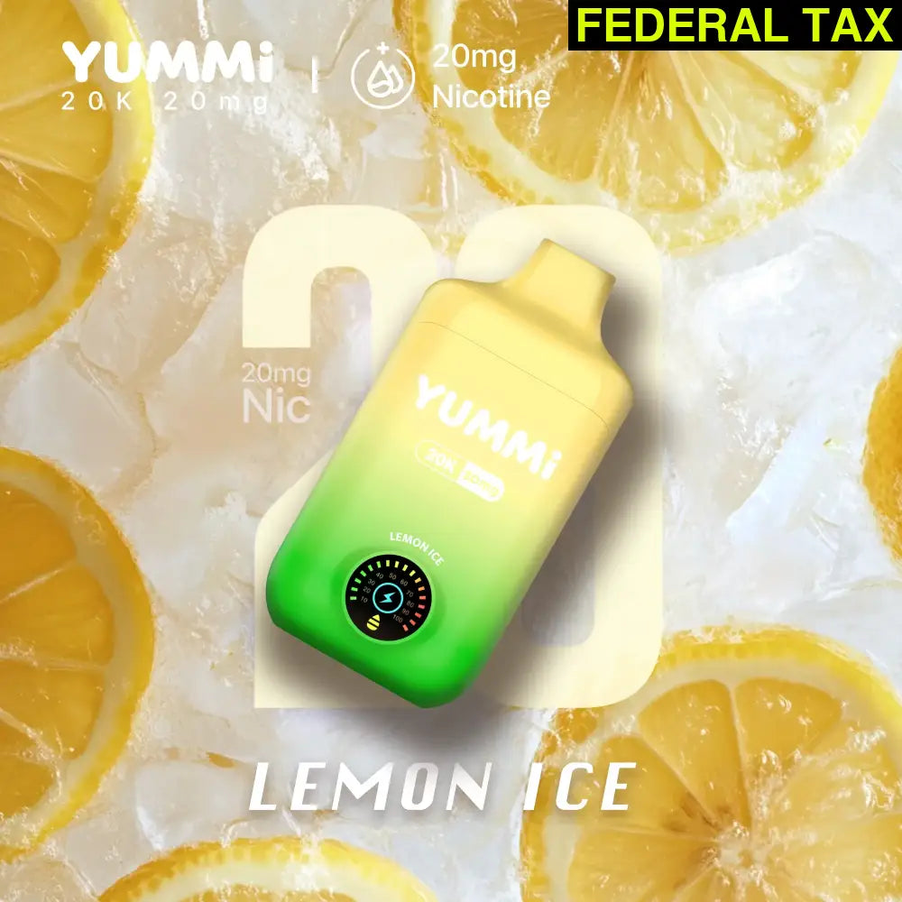 YUMMI 20K Rechargeable Disposable Vape Lemon Ice (20mg)