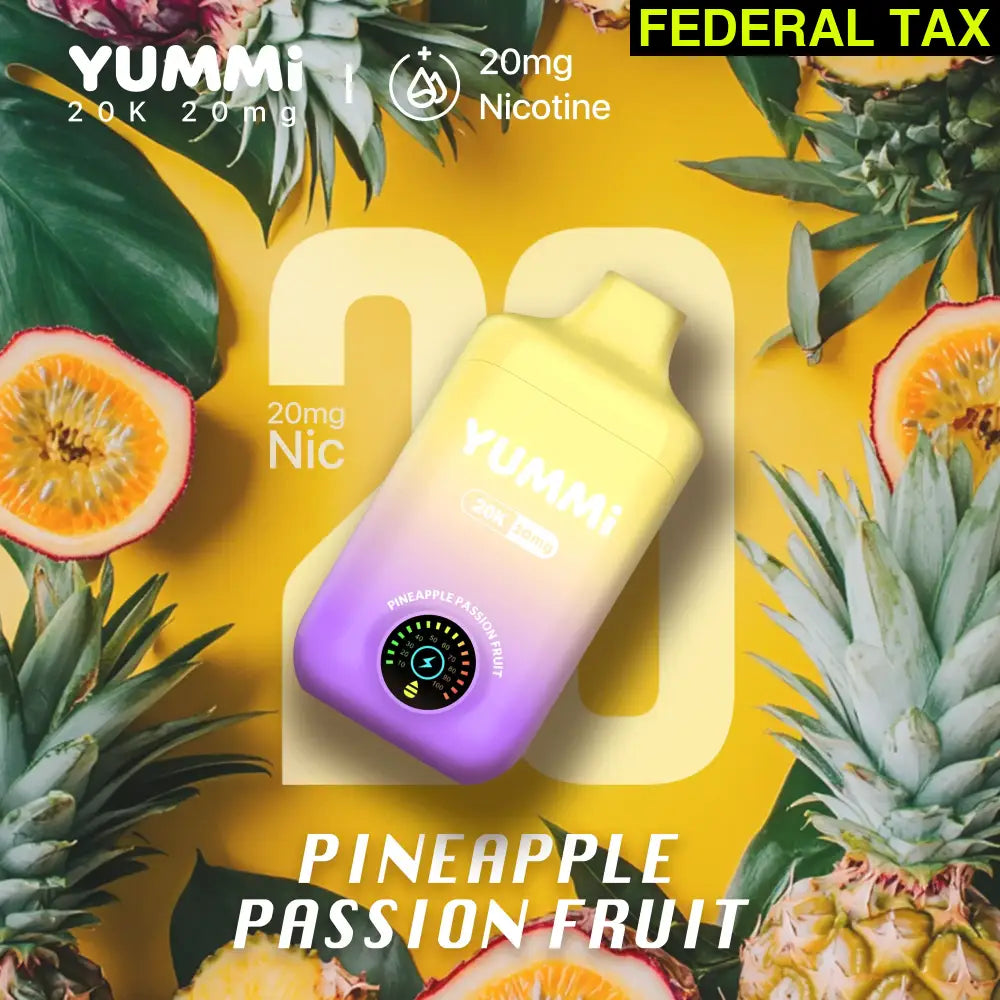 YUMMI 20K Rechargeable Disposable Vape Pineapple Passionfruit (20mg)