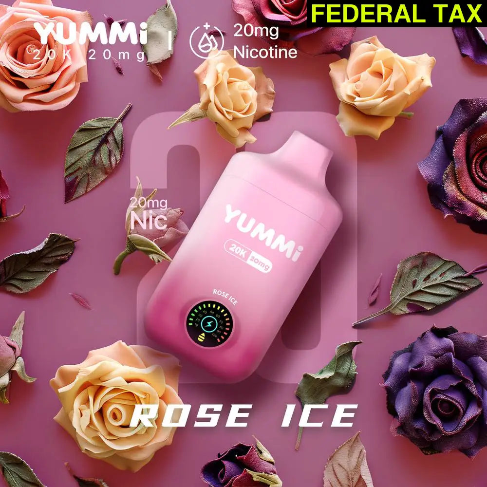 YUMMI 20K Rechargeable Disposable Vape Rose Ice (20mg)